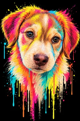 Portrait de chien, style Électrique